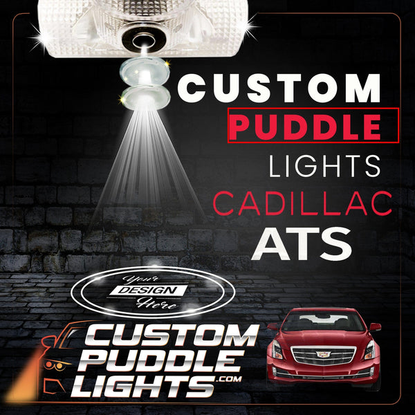 Custom Puddle Lights Custom LED Courtesy Door Projector Puddle Lights for Cadillac ATS 2013-2019 Custom Design + 1 Pair 2 Doors