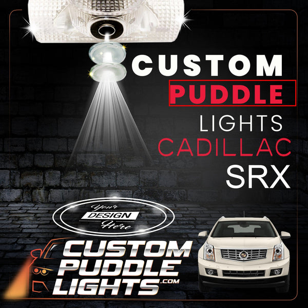 Custom Puddle Lights Custom LED Courtesy Door Projector Puddle Lights for Cadillac SRX 2010–2016 Custom Design + 1 Pair 2 Doors