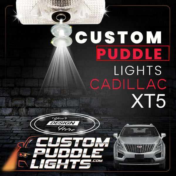 Custom Puddle Lights Custom LED Courtesy Door Projector Puddle Lights for Cadillac XT5 2016-2026 Custom Design + 1 Pair 2 Doors