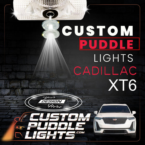 Custom Puddle Lights Custom LED Courtesy Door Projector Puddle Lights for Cadillac XT6 2019-2026 Custom Design + 1 Pair 2 Doors
