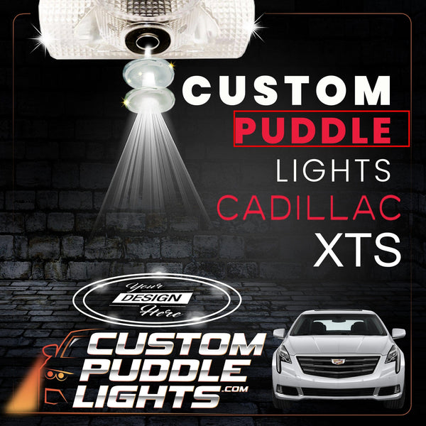 Custom Puddle Lights Custom LED Courtesy Door Projector Puddle Lights for Cadillac XTS 2013-2019 Custom Design + 1 Pair 2 Doors
