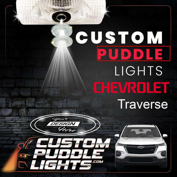 Custom Puddle Lights Custom LED Courtesy Door Projector Puddle Lights for Chevrolet Traverse 2018-2026 Custom Design + 1 Pair 2 Doors