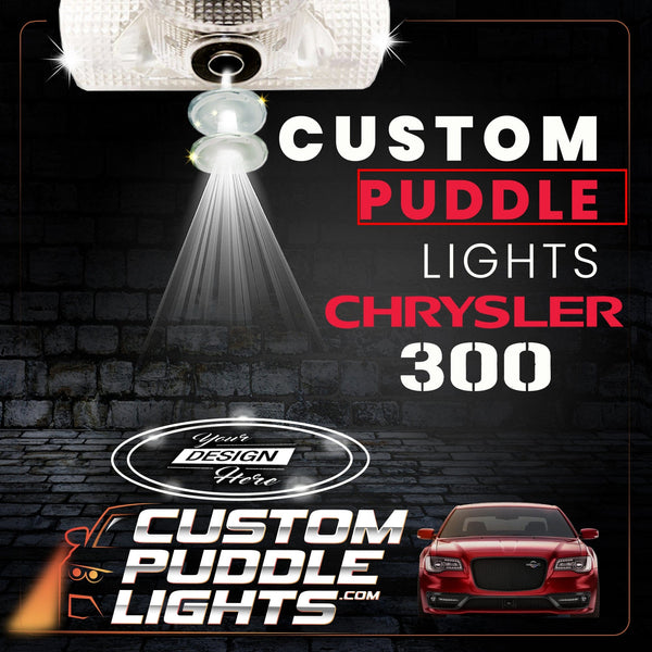 Custom Puddle Lights Custom LED Courtesy Door Projector Puddle Lights for Chrysler 300 2005-2023 Custom Design + 1 Pair 2 Doors