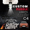 Custom Puddle Lights Custom LED Courtesy Door Projector Puddle Lights for Citroen C4 2004-2026 Custom Design + 1 Pair 2 Doors