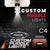 Custom Puddle Lights Custom LED Courtesy Door Projector Puddle Lights for Citroen C4 2004-2026 Custom Design + 1 Pair 2 Doors