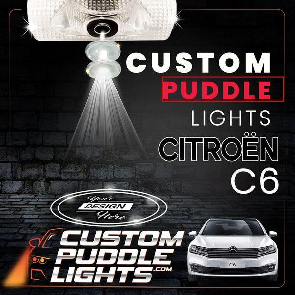 Custom Puddle Lights Custom LED Courtesy Door Projector Puddle Lights for Citroen C6 2005 Custom Design + 1 Pair 2 Doors