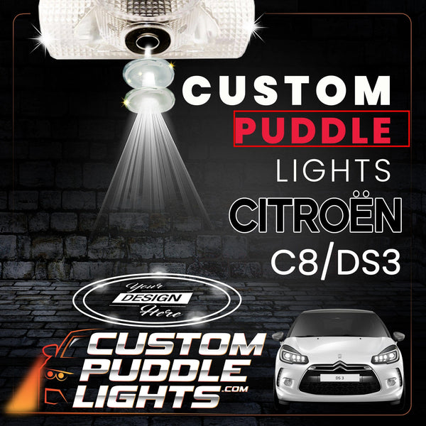 Custom Puddle Lights Custom LED Courtesy Door Projector Puddle Lights for Citroen C8 DS3 2009 Custom Design + 1 Pair 2 Doors