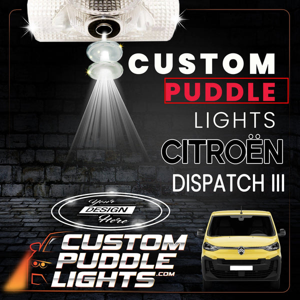 Custom Puddle Lights Custom LED Courtesy Door Projector Puddle Lights for Citroen Dispatch III 1996-2006 Custom Design + 1 Pair 2 Doors