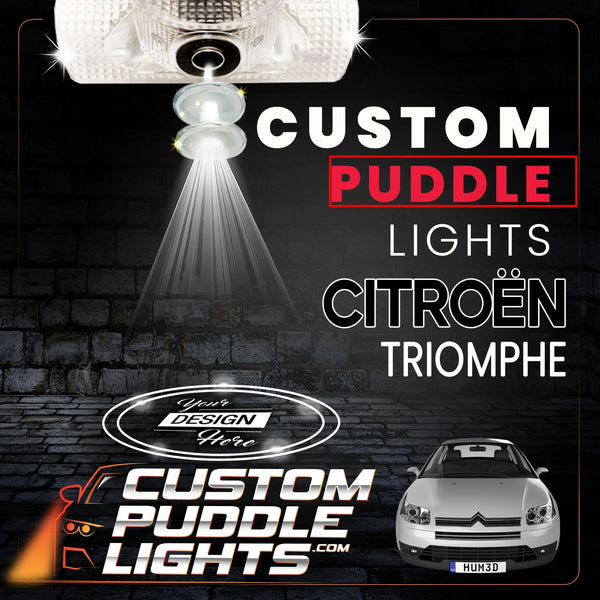 Custom Puddle Lights Custom LED Courtesy Door Projector Puddle Lights for Citroen Triomphe 2006–2010 Custom Design + 1 Pair 2 Doors