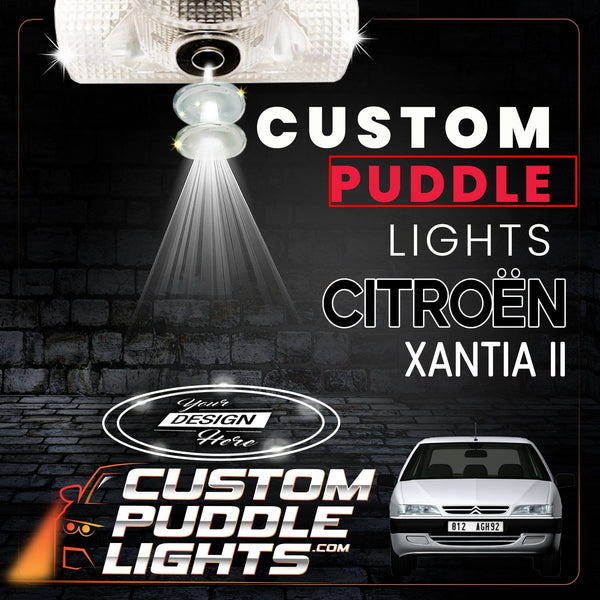 Custom Puddle Lights Custom LED Courtesy Door Projector Puddle Lights for Citroen Xantia II 1993-2001 Custom Design + 1 Pair 2 Doors