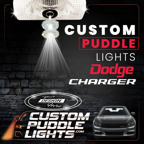 Custom Puddle Lights Custom LED Courtesy Door Projector Puddle Lights for Dodge Charger 2006-2024 Custom Design + 1 Pair 2 Doors