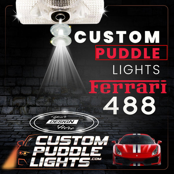 Custom Puddle Lights Custom LED Courtesy Door Projector Puddle Lights for Ferrari 488 2015–2019