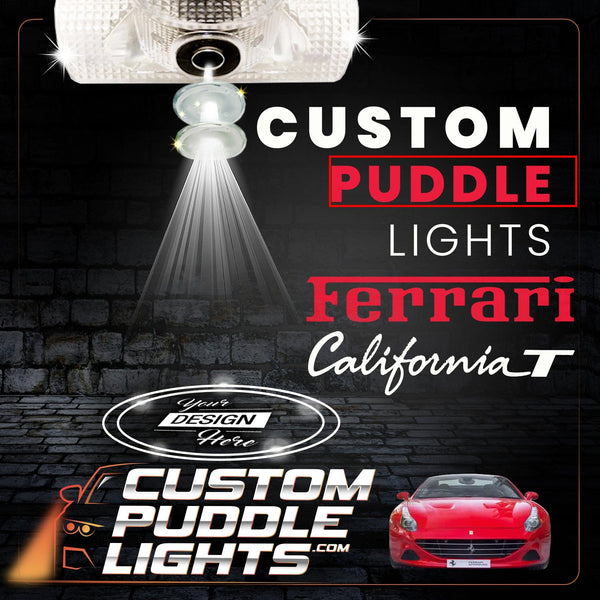 Custom Puddle Lights Custom LED Courtesy Door Projector Puddle Lights for Ferrari California T 2015–2018 Custom Design + 1 Pair 2 Doors