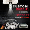 Custom Puddle Lights Custom LED Courtesy Door Projector Puddle Lights for Ferrari GTC4Lusso 2016–2020 Custom Design + 1 Pair 2 Doors