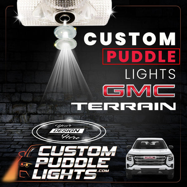 Custom Puddle Lights Custom LED Courtesy Door Projector Puddle Lights for GMC Terrain 2010-2026 Custom Design + 1 Pair 2 Doors