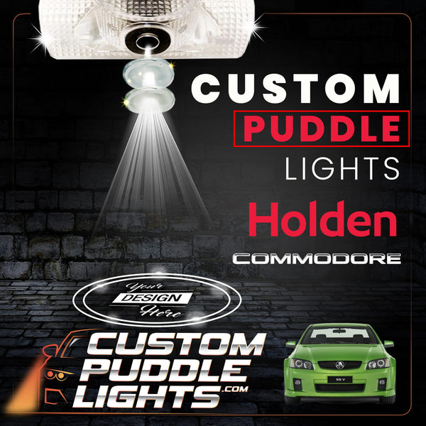 Custom Puddle Lights Custom LED Courtesy Door Projector Puddle Lights for Holden Commodore 2018–2020 Custom Design + 1 Pair 2 Doors