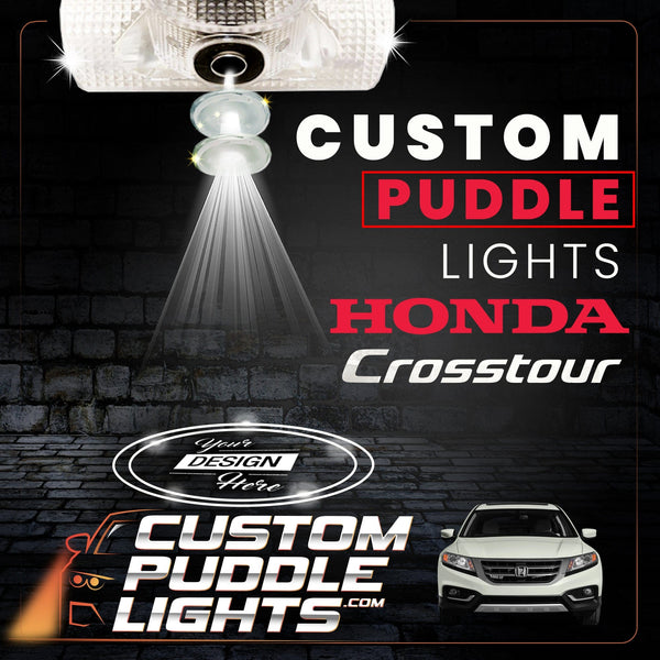 Custom Puddle Lights Custom LED Courtesy Door Projector Puddle Lights for Honda Crosstour 2010-2015 Custom Design + 1 Pair 2 Doors