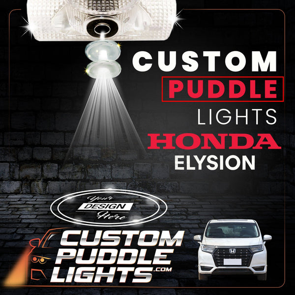 Custom Puddle Lights Custom LED Courtesy Door Projector Puddle Lights for Honda Elysion 2004-2026 Custom Design + 1 Pair 2 Doors