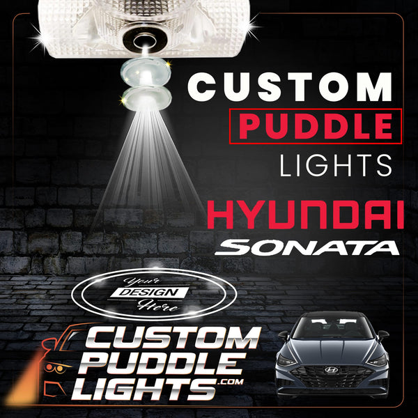 Custom Puddle Lights Custom LED Courtesy Door Projector Puddle Lights for Hyundai Sonata 2010–2019 Custom Design + 1 Pair 2 Doors