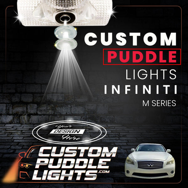 Custom Puddle Lights Custom LED Courtesy Door Projector Puddle Lights for Infiniti M Series 2009-2014 Custom Design + 1 Pair 2 Doors