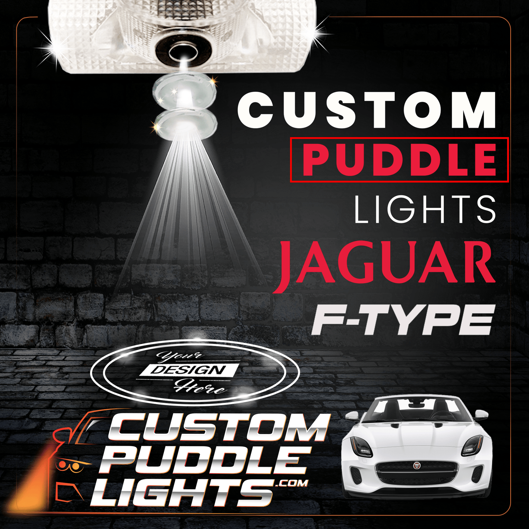 Custom LED Courtesy Door Projector Puddle Lights for Jaguar F-Type X15 ...