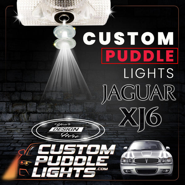Custom Puddle Lights Custom LED Courtesy Door Projector Puddle Lights for Jaguar XJ6 2003-2007 Custom Design + 1 Pair 2 Doors
