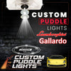 Custom Puddle Lights Custom LED Courtesy Door Projector Puddle Lights for Lamborghini Gallardo 2004-2014 Custom Design + 1 Pair 2 Doors