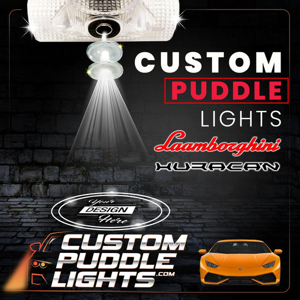 Custom Puddle Lights Custom LED Courtesy Door Projector Puddle Lights for Lamborghini Huracan 2014-2026 Custom Design + 1 Pair 2 Doors