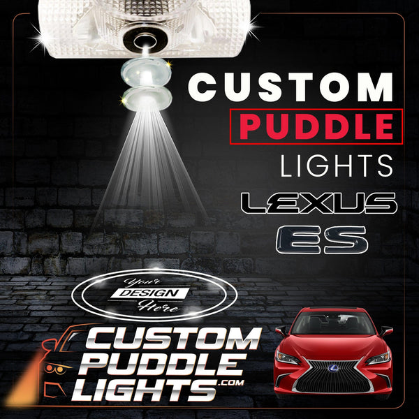 Custom Puddle Lights Custom LED Courtesy Door Projector Puddle Lights for Lexus ES 2007-2025 Custom Design + 1 Pair 2 Doors