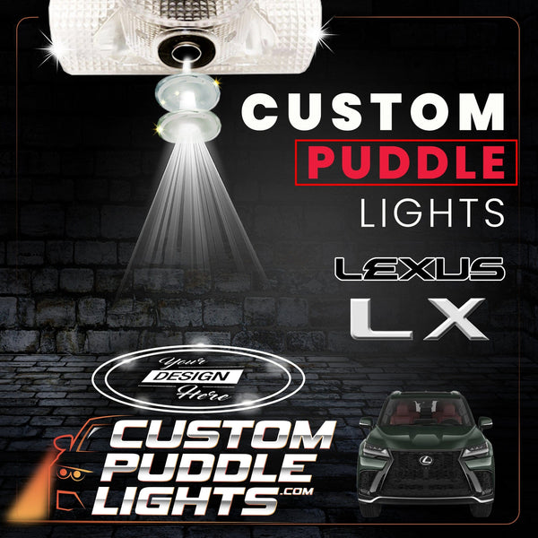 Custom Puddle Lights Custom LED Courtesy Door Projector Puddle Lights for Lexus LX 2007-2026 Custom Design + 1 Pair 2 Doors