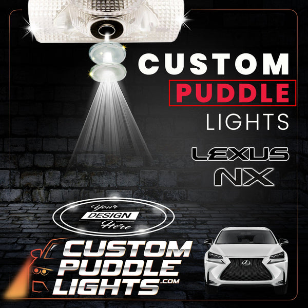 Custom Puddle Lights Custom LED Courtesy Door Projector Puddle Lights for Lexus NX 2022-2026 Custom Design + 1 Pair 2 Doors