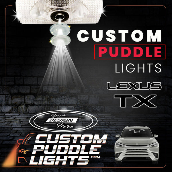 Custom Puddle Lights Custom LED Courtesy Door Projector Puddle Lights for Lexus TX 2024-2026 Custom Design + 1 Pair 2 Doors