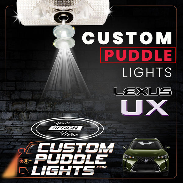 Custom Puddle Lights Custom LED Courtesy Door Projector Puddle Lights for Lexus UX 2018-2026 Custom Design + 1 Pair 2 Doors