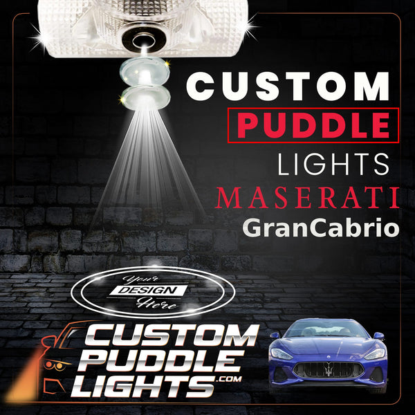 Custom Puddle Lights Custom LED Courtesy Door Projector Puddle Lights for Maserati GranCabrio 2010–2019 Custom Design + 1 Pair 2 Doors