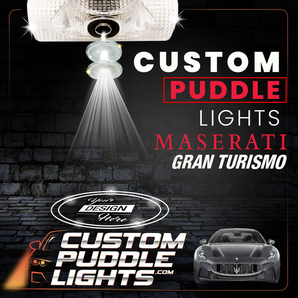 Custom Puddle Lights Custom LED Courtesy Door Projector Puddle Lights for Maserati GranTurismo 2007–2019 Custom Design + 1 Pair 2 Doors