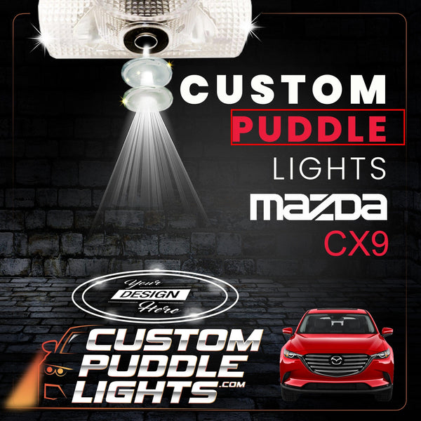 Custom Puddle Lights Custom LED Courtesy Door Projector Puddle Lights for Mazda CX-9 2007-2016 Custom Design + 1 Pair 2 Doors