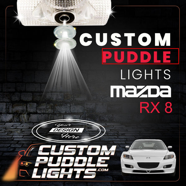 Custom Puddle Lights Custom LED Courtesy Door Projector Puddle Lights for Mazda RX8 2003–2010 Custom Design + 1 Pair 2 Doors