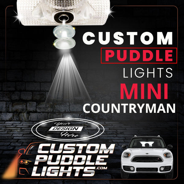 Custom Puddle Lights Custom LED Courtesy Door Projector Puddle Lights for Mini Countryman 2010-2024 Custom Design + 1 Pair 2 Doors