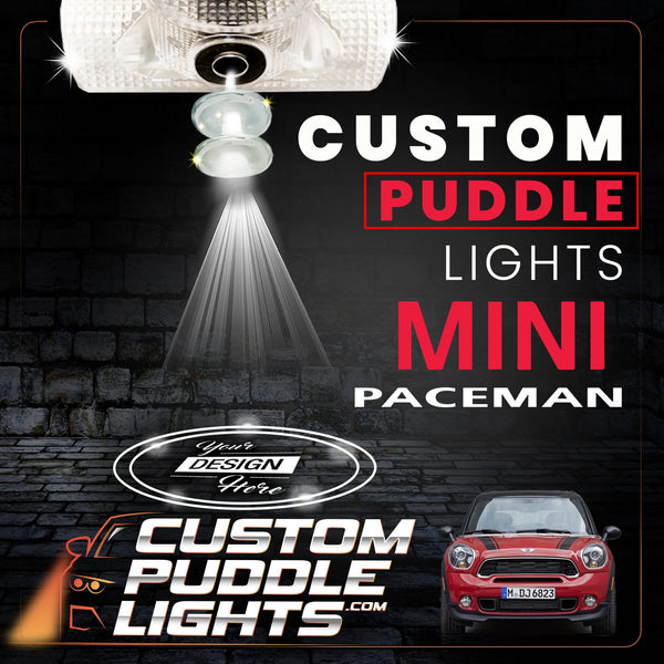 Custom Puddle Lights Custom LED Courtesy Door Projector Puddle Lights for Mini Paceman 2012-2016 Custom Design + 1 Pair 2 Doors