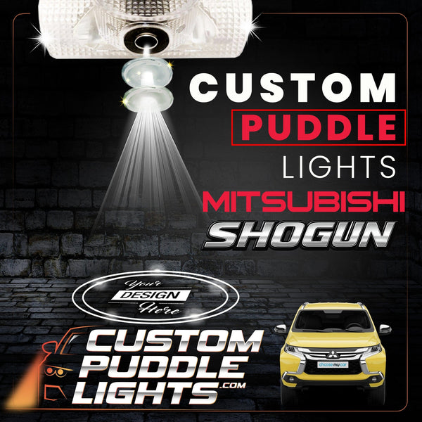 Custom Puddle Lights Custom LED Courtesy Door Projector Puddle Lights for Mitsubishi Shogun 2006–2022 Custom Design + 1 Pair 2 Doors
