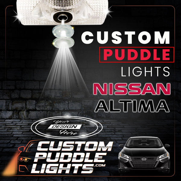Custom Puddle Lights Custom LED Courtesy Door Projector Puddle Lights for Nissan Altima 2002-2026 Custom Design + 1 Pair 2 Doors