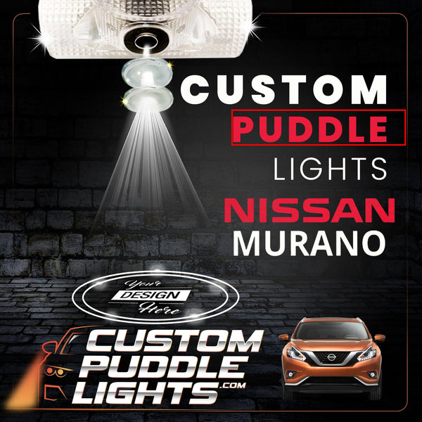 Custom Puddle Lights Custom LED Courtesy Door Projector Puddle Lights for Nissan Murano 2003–2014 Custom Design + 1 Pair 2 Doors