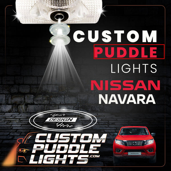 Custom Puddle Lights Custom LED Courtesy Door Projector Puddle Lights for Nissan Navara 2014–2026 Custom Design + 1 Pair 2 Doors
