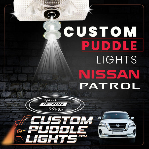 Custom Puddle Lights Custom LED Courtesy Door Projector Puddle Lights for Nissan Patrol 2010–2026 Custom Design + 1 Pair 2 Doors