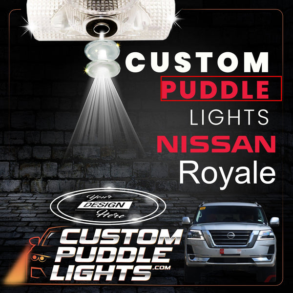 Custom Puddle Lights Custom LED Courtesy Door Projector Puddle Lights for Nissan Royale 2010-2026 Custom Design + 1 Pair 2 Doors