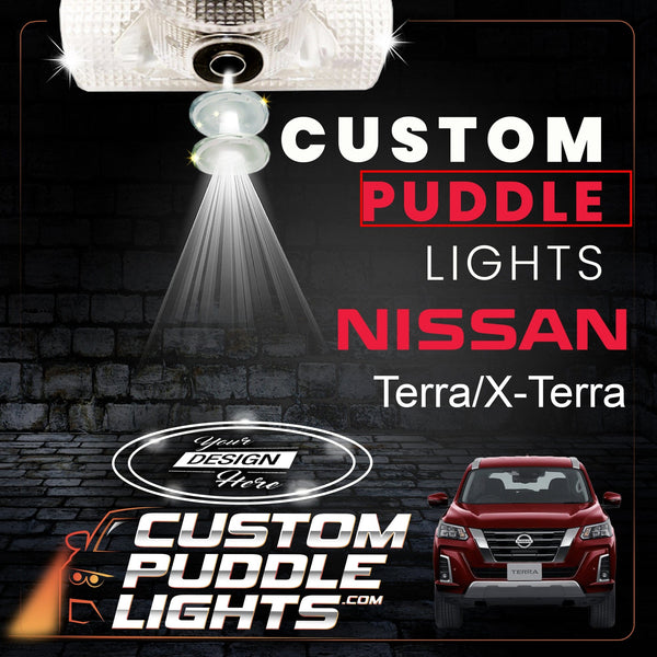 Custom Puddle Lights Custom LED Courtesy Door Projector Puddle Lights for Nissan Terra/X-Terra 2018–2026 Custom Design + 1 Pair 2 Doors