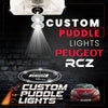Custom Puddle Lights Custom LED Courtesy Door Projector Puddle Lights for Peugeot RCZ 2009-2015 Custom Design + 1 Pair 2 Doors