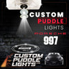 Custom Puddle Lights Custom LED Courtesy Door Projector Puddle Lights for Porsche 997 2006-2012 Custom Design + 1 Pair 2 Doors