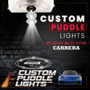 Custom Puddle Lights Custom LED Courtesy Door Projector Puddle Lights for Porsche Carrera 2004-2026 Custom Design + 1 Pair 2 Doors