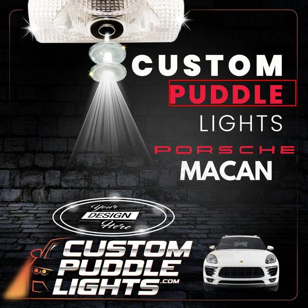 Custom Puddle Lights Custom LED Courtesy Door Projector Puddle Lights for Porsche Macan 2014-2026 Custom Design + 1 Pair 2 Doors